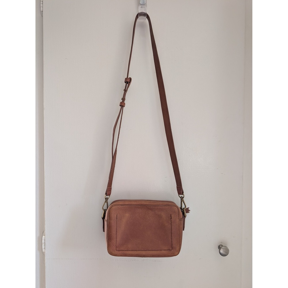 Madewell The Transport Camera Bag Crossbody Leather Cognac Camel Travel Boho - Picture 6 of 16